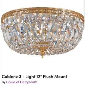 12” Gold Flush mount light